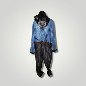 Werewolf Lounge Outfit Halloween Costume Wolfman Hoodie Pajamas Men's L